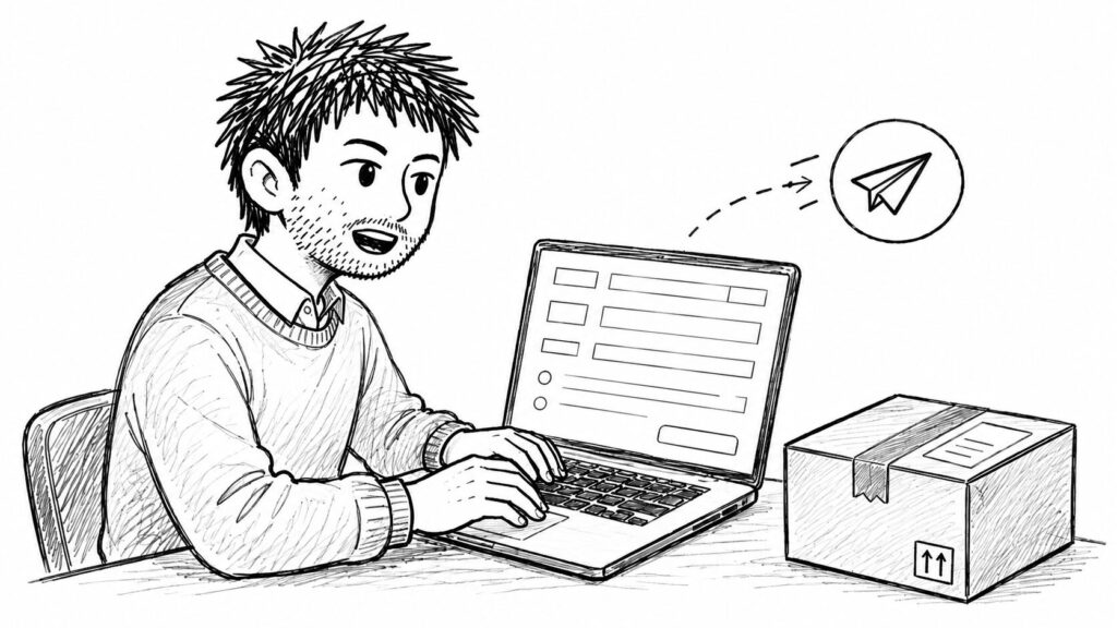 IOSS番号を電子連携で送信して二重課税を防ぐイラスト