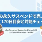 「eBayの永久サスペンドで売上金保留？170日目安と対処チェック」の記事イメージイラスト