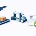 DHLの荷物が通関で保留された際のインボイス修正の流れを表したイラスト